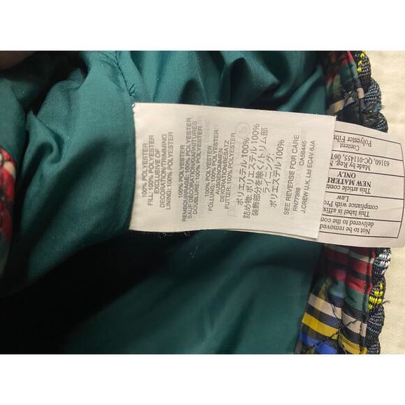 J Crew Quilted Blazer Jacket Tartan Plaid Black Green Size 4 RARE Office Classic - Picture 12 of 14